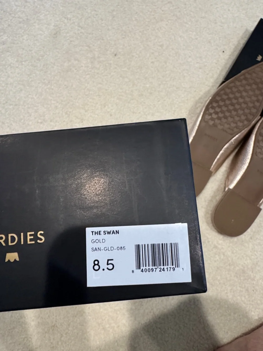 Birdies Metallic Gold Pointed-Toe Mule - Picture 5 of 5